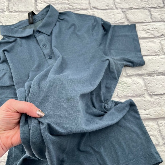 Lululemon Mens XL Blue Polo Shirt Athletic Casual Sport Preppy Golf - Picture 9 of 11